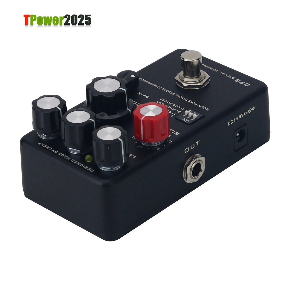 2025 Version Camera Black Electric Guitar & Bass Compressor Pedal Multifunction