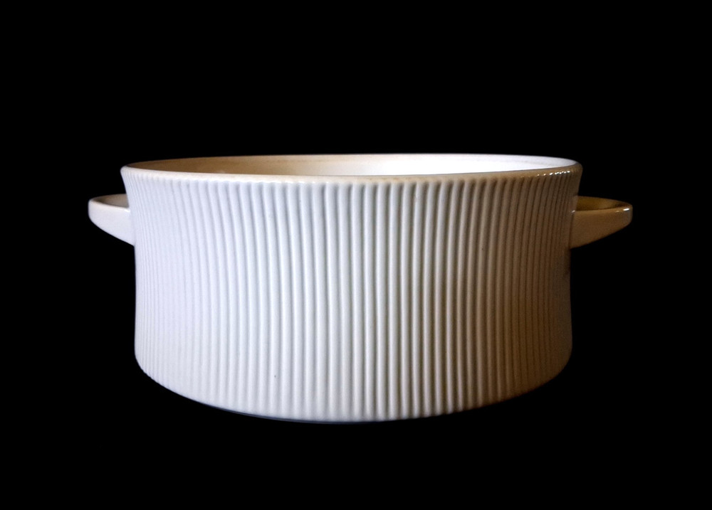 Cordalite EASTERLING Ribbed Casserole Baking Dish MCM 7.5" Diameter
