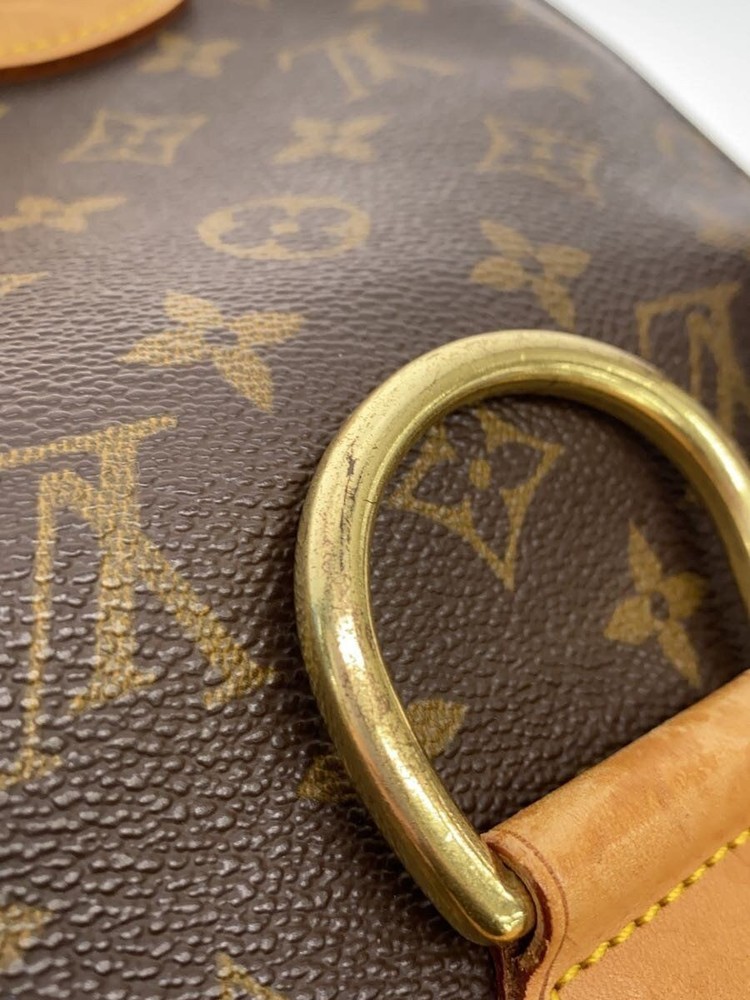 LOUIS VUITTON Backpack Mons Monogram Canvas PVC BRW Used