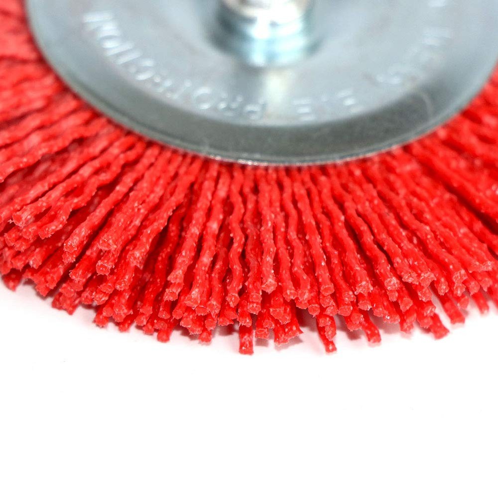 3Pcs Abrasive Wire Wheel Brushes Assorted Nylon Brush Set 3Inch/4" for Drill...