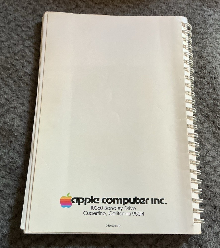 1981 The Applesoft Tutorial Manual Apple Computer Book