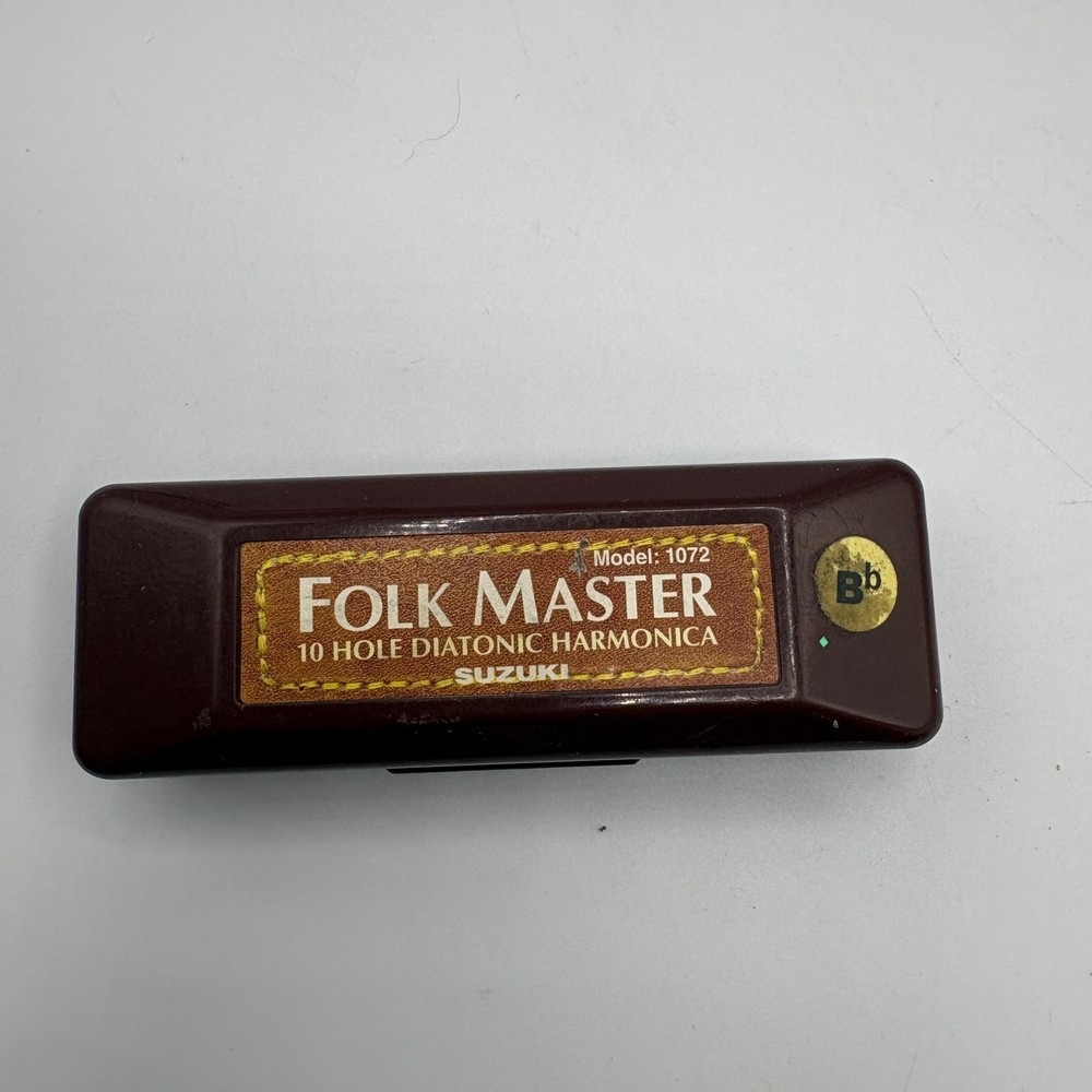Suzuki Folkmaster 10-Hole Bb Key Harmonica W/ Case