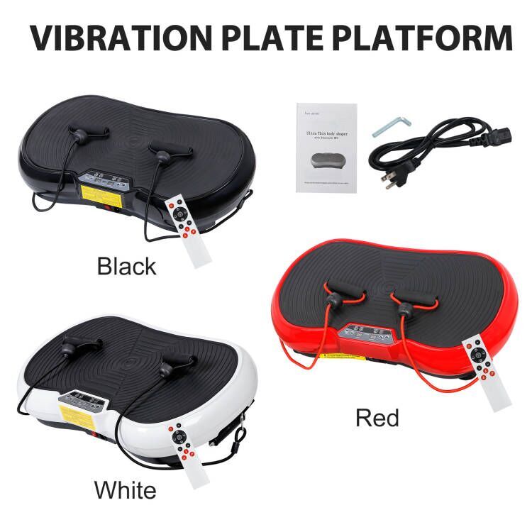 Full Body Vibration Platform Slim Exercise Plate Machine W/Bluetooth 3 Colors