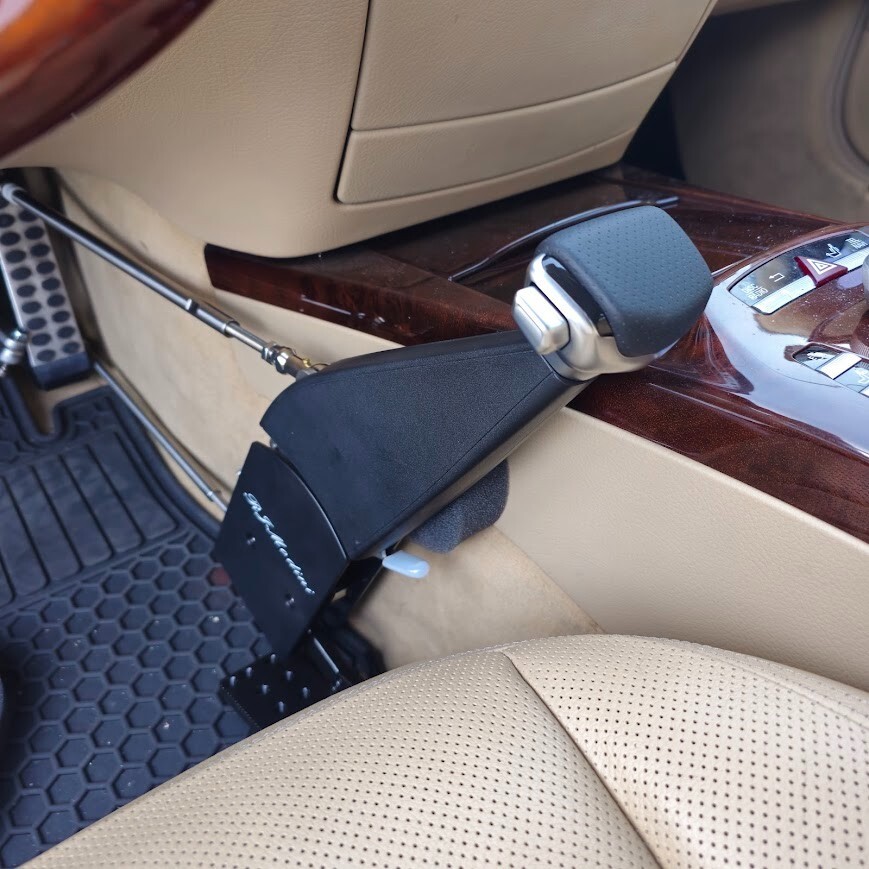 A permanent,safe install car hand control. Disabled/Handicapped - SCI, H quality