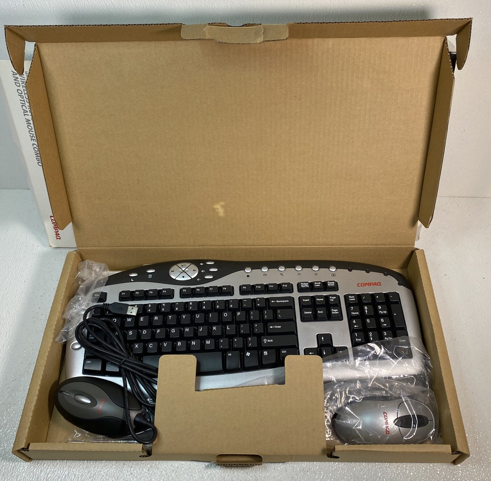 Compaq Windows Wireless Keyboard & Optical Mouse Model CPQ165KB NEW