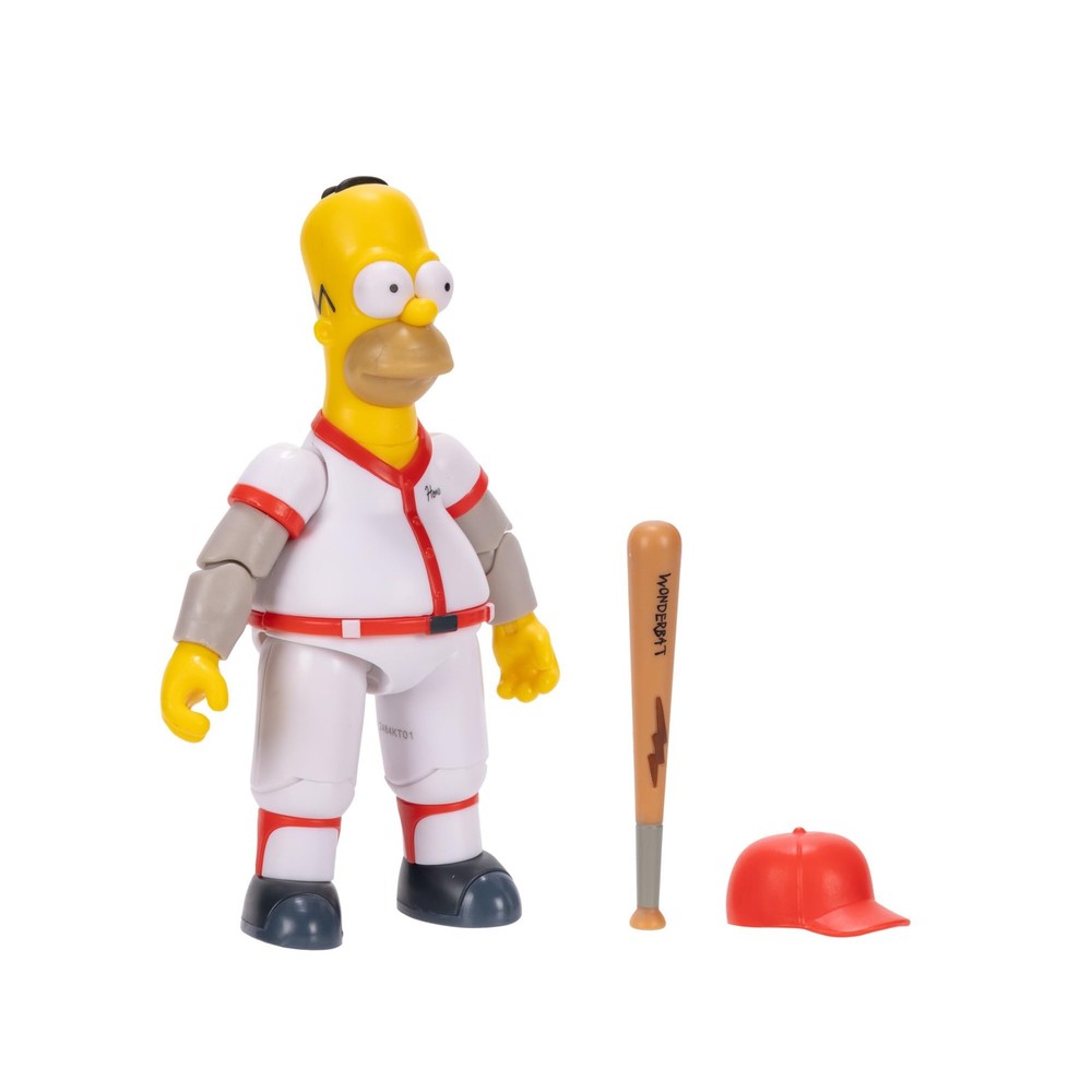 The Simpsons 5" Action Figure Baseball Homer with 5 polegadas,