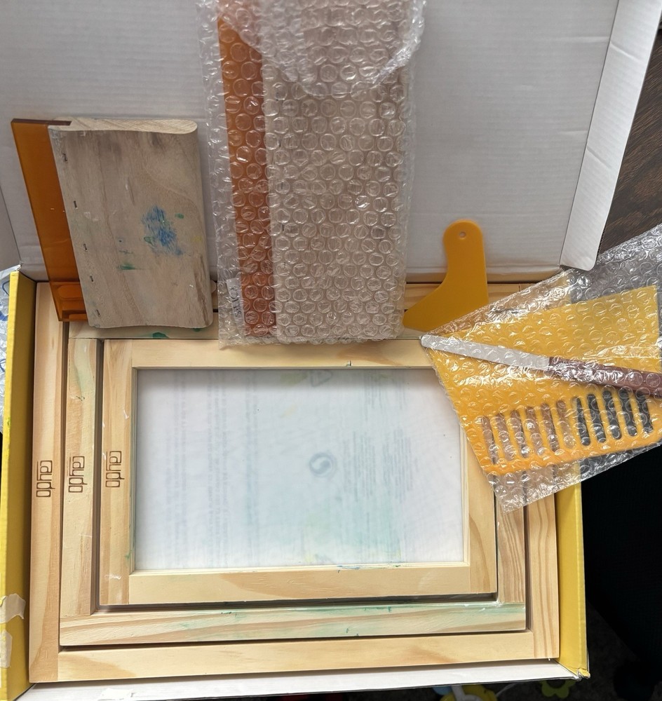 Screen Printing Frame and Kit 3 Pack Screen Printing Frames used once