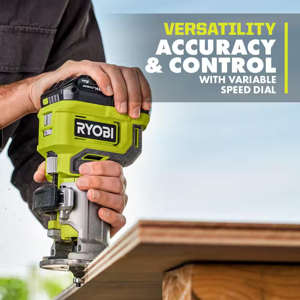 ONE+ 18V Cordless 2-Tool Combo Kit W/ Compact Fixed Base Router & 5 In. Random O