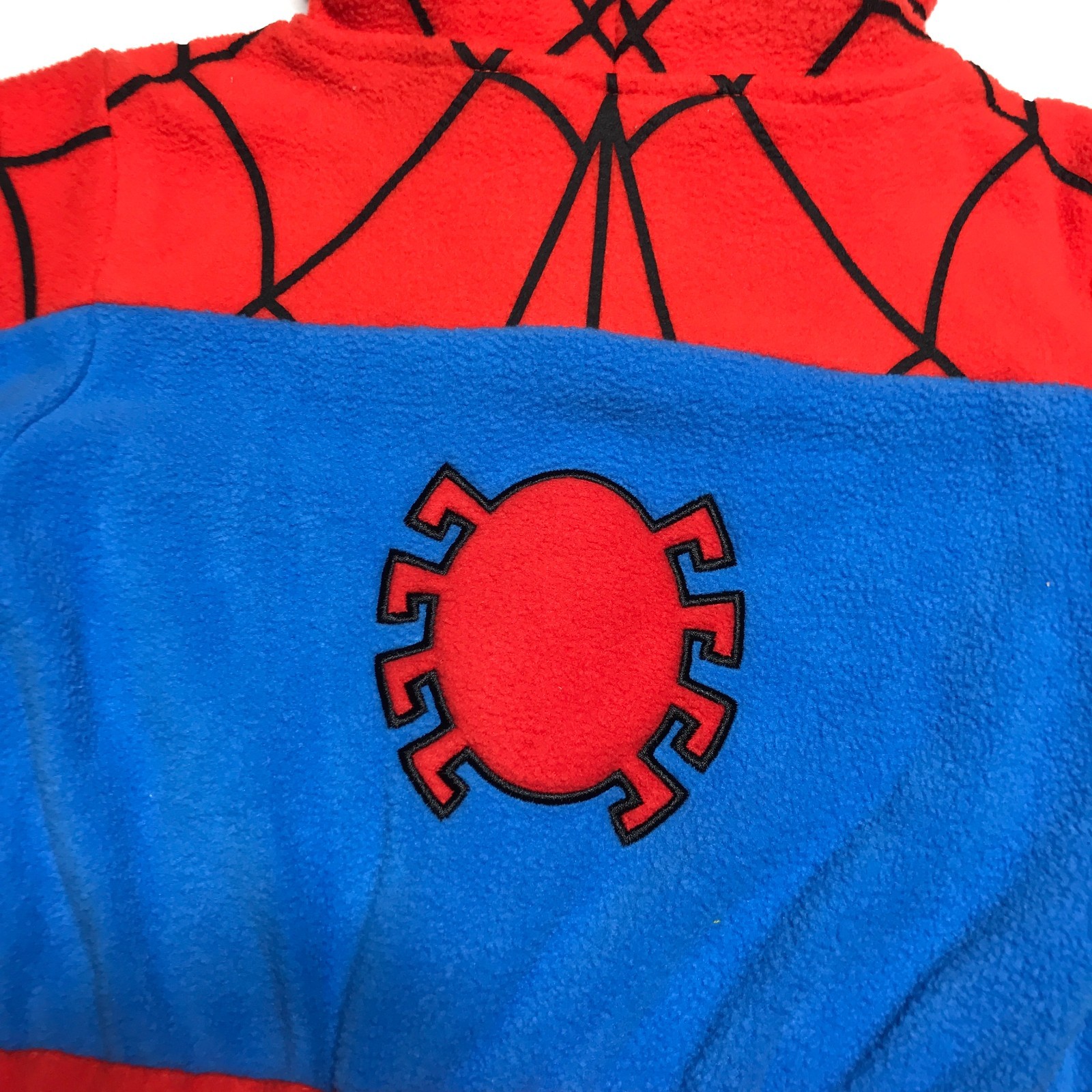 NWT Cuddle Club Marvel Fleece Spiderman One Piece Hooded Costume Toddler 18-24 M