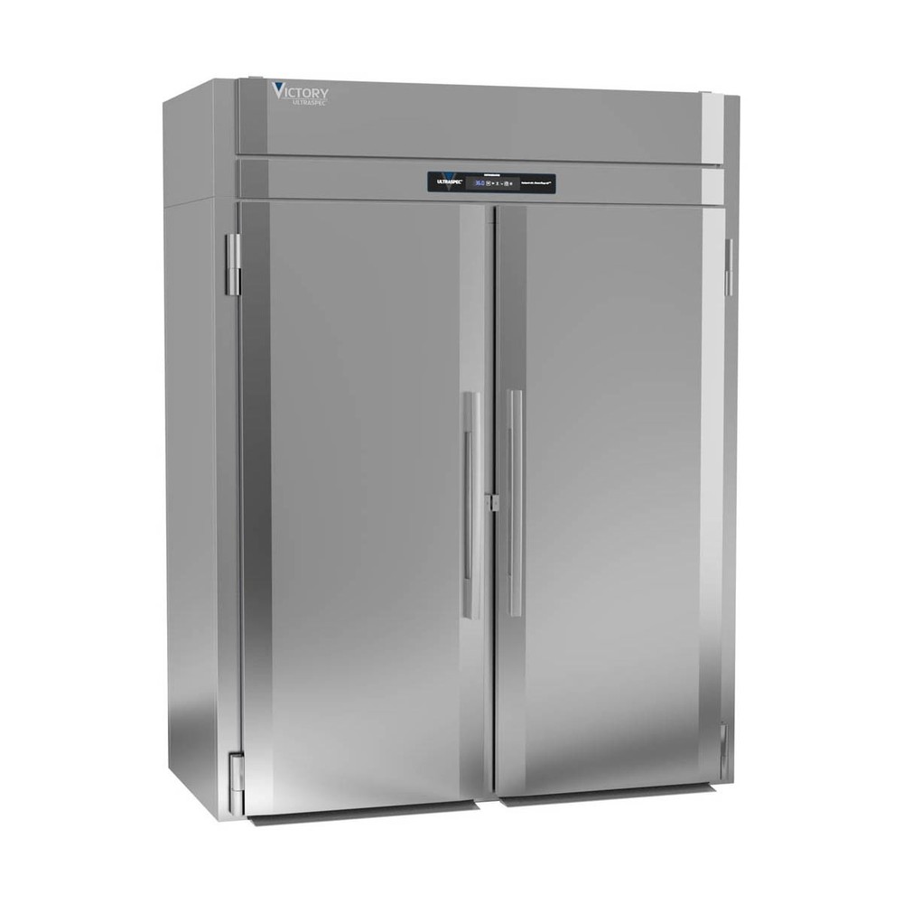 Victory RIS-2D-S1-PT-XH-HC 68" 2-Section Roll-Thru Refrigerator w/ 4 Solid Do...