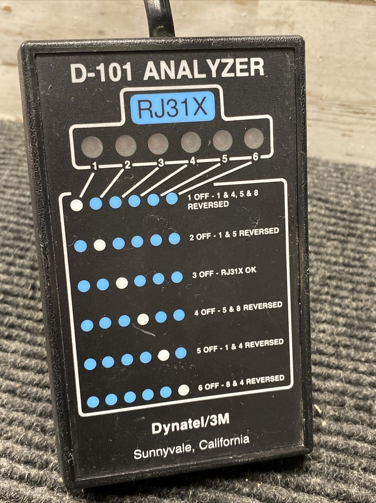 Used D-101 Analyzer RJ31X, Dynatel 3m Analyzer