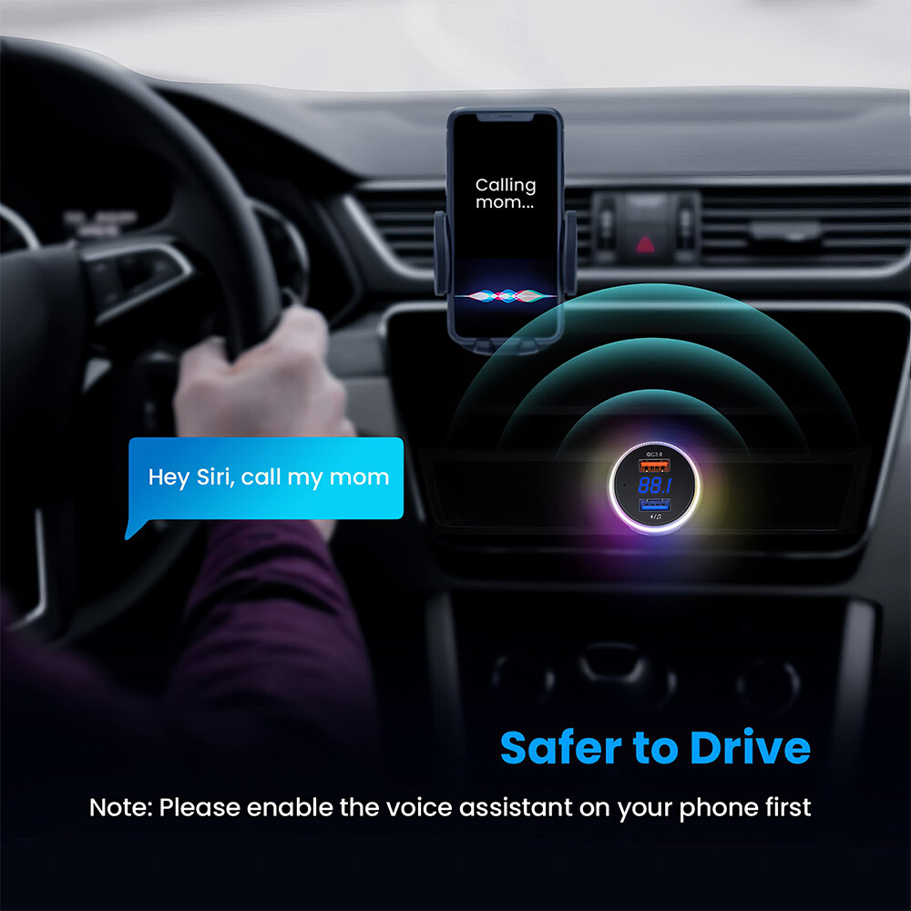 Wireless Car Bluetooth FM Transmitter MP3 Audio USB Charger Adapter Handsfree