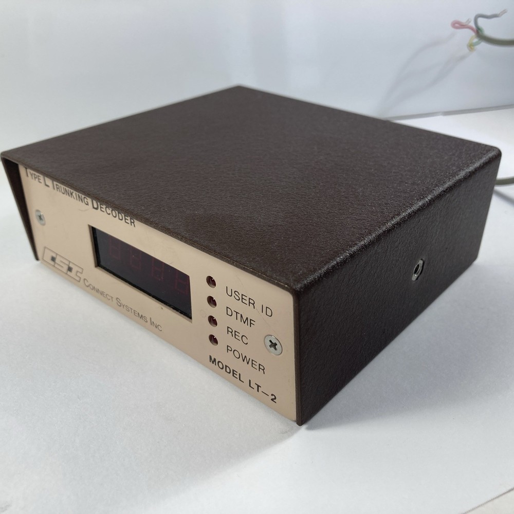 CSI Connect Systems Inc Model LT-2 Type L Trunking Decoder, Untested
