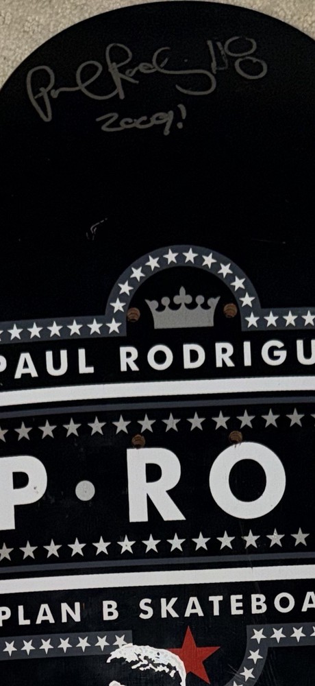 PLAN B Paul Rodriguez Deck Mohammad Ali Rare Authographed Skateboard Deck