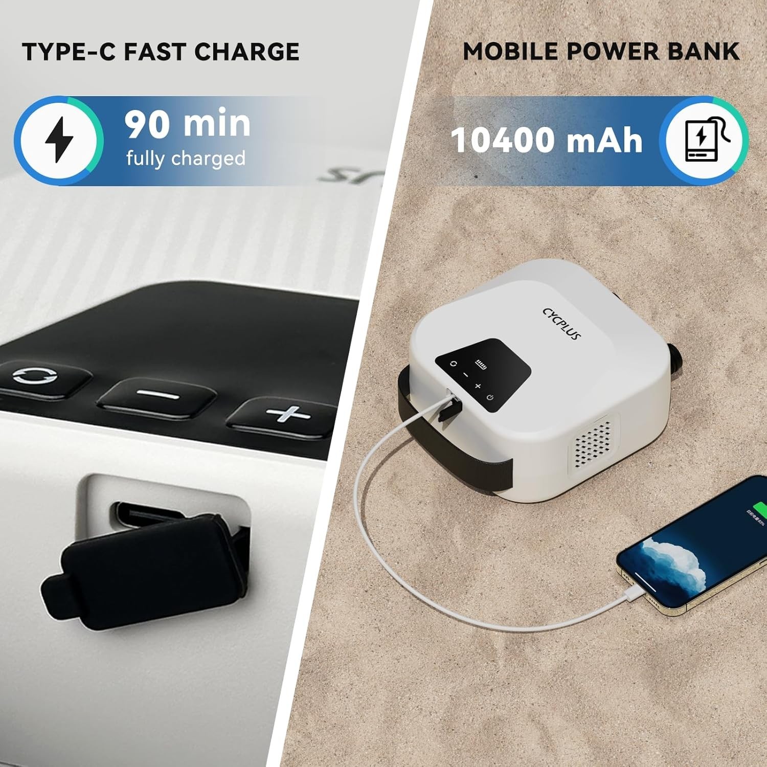 20PSI Rechargeable Electric SUP Air Pump | Inflator for Paddle Board, boat, tent