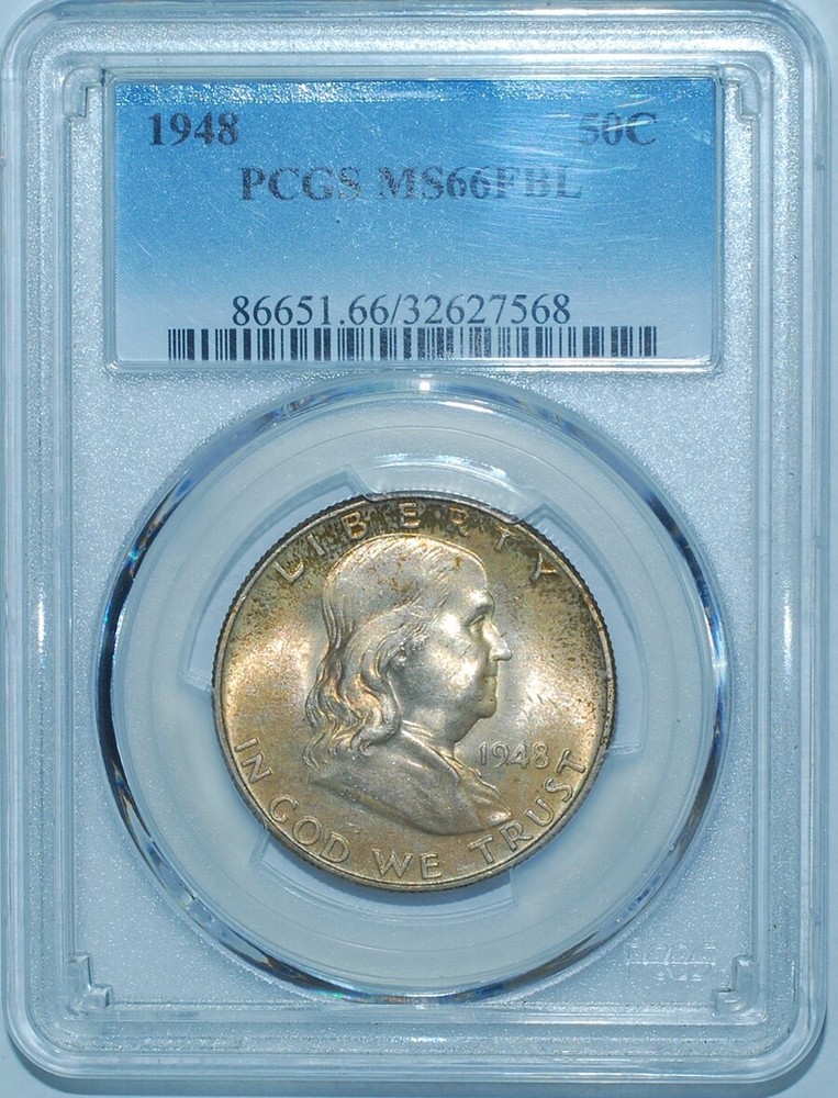 1948 PCGS MS66FBL Full Bell Lines Franklin Half Dollar