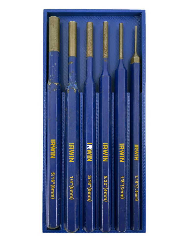 Irwin Pin Punch Set Tool Box Chest Tray Organizer