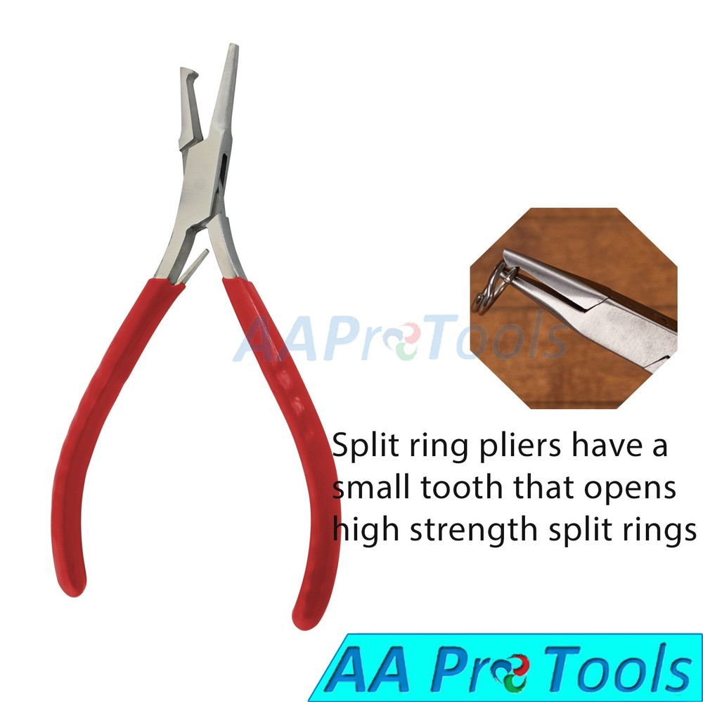 AA Pro: Mini Split Ring Plier Fishing Pliers Useful Tools 5" Hook Remover Red