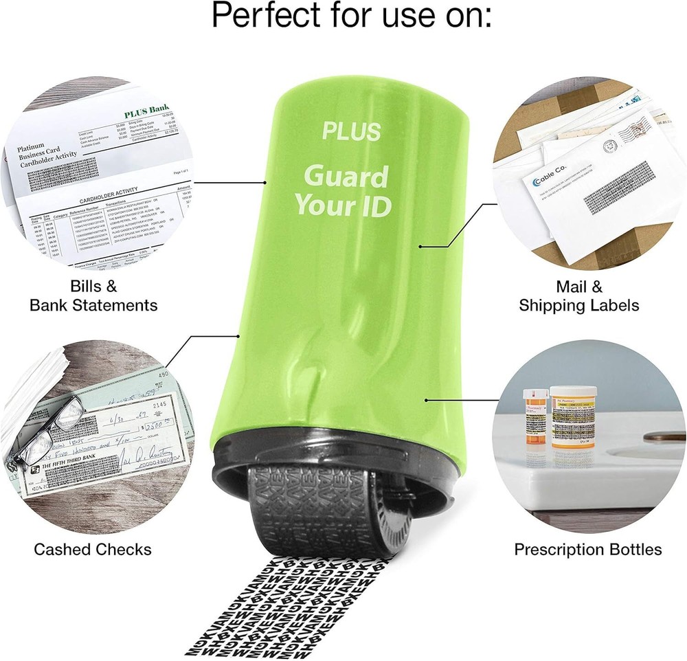 Guard Your ID ADVANCED Roller Identity Theft Prevention Security Stamp GREEN
