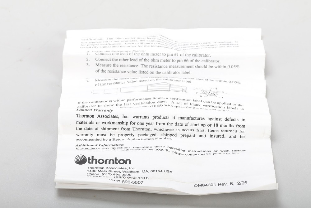 Thornton 1865 Calibration System With Case