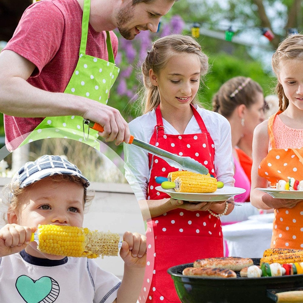 AQRINGO 12 Pcs/6 Pairs Corn Holders, Stainless Steel Corn Cob Holders Corn on...