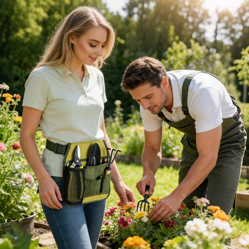Garden Tool Belt Adjustable Unisex Multiple Pockets Multifunctional Tool Bag