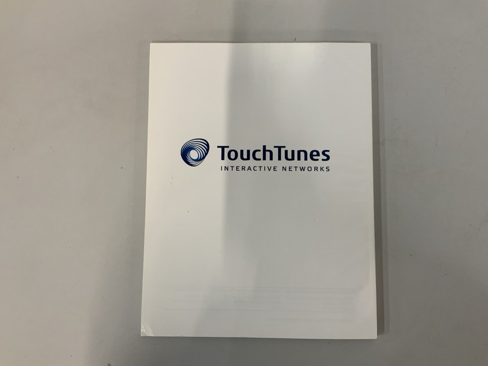 Touch Tunes Jukebox installation and setup guide