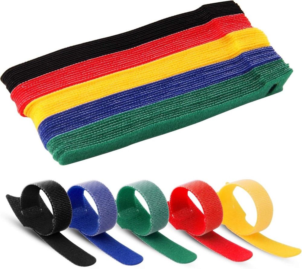 Reusable Hook and Loop Cable Ties 6 Inch Adjustable