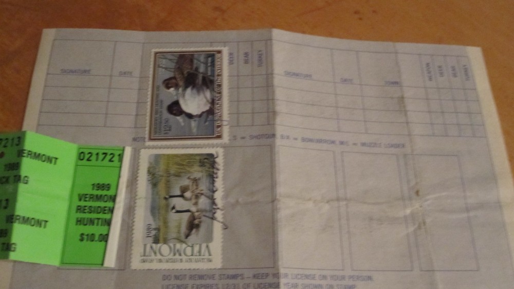 1987 VERMONT MIGRATORY WATERFOWL STAMP & PRINT SIGNED BY KILLEN