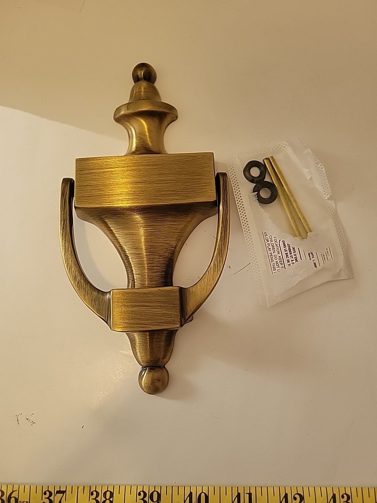 Brushed Nickel Solid Brass Door Knocker 8"x 4"