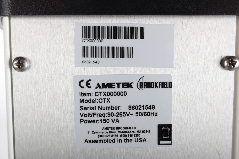 Brookfield Ametek CTX Texture Analyzer CTX000000 With Power Cable