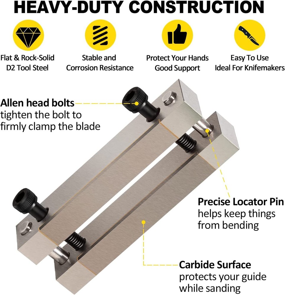 Hardened File Guide with Carbide Surface For Knife Making Tool Knife Makers