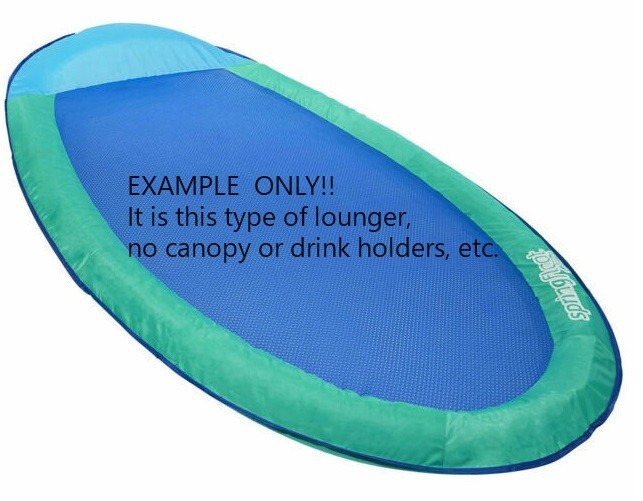 Used SwimWays Spring Float Oval Lounge Chair - Adult Size - Basic, No Canopy