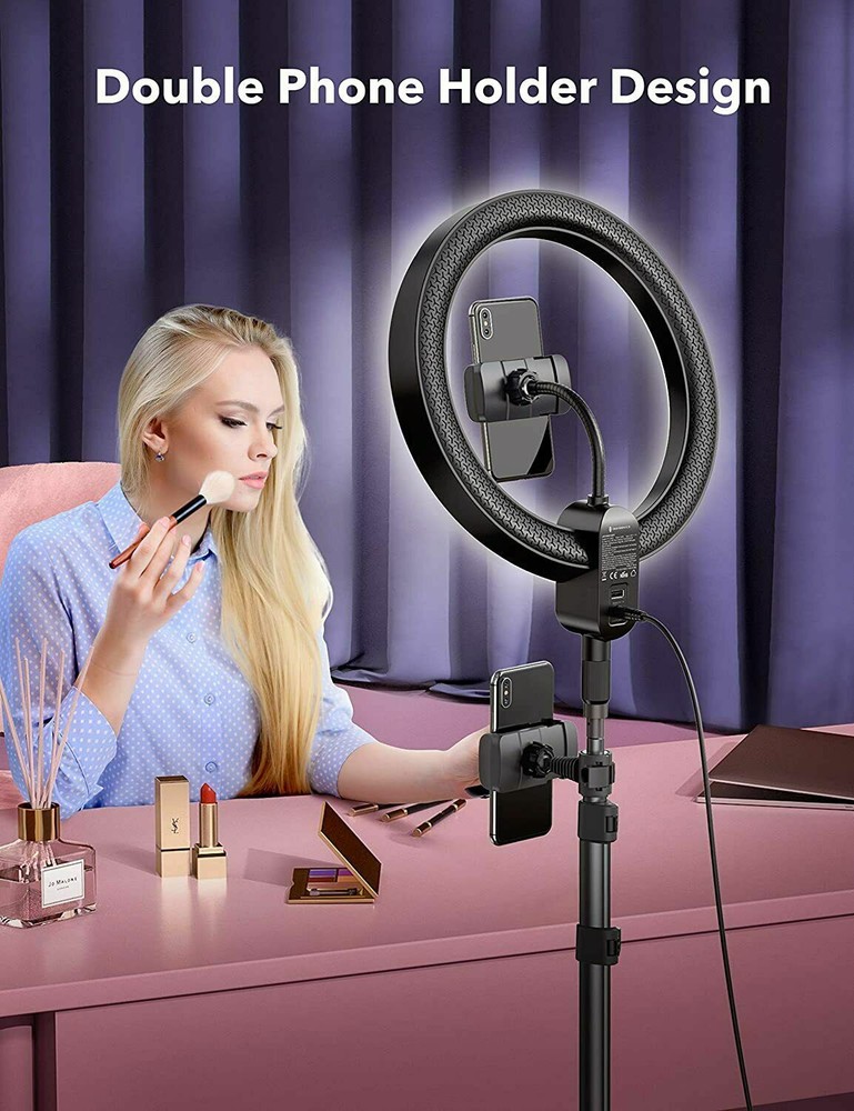 TaoTronics Ring Light 12'' Ring Light with 78'' Tripod Stand Dimmable LED