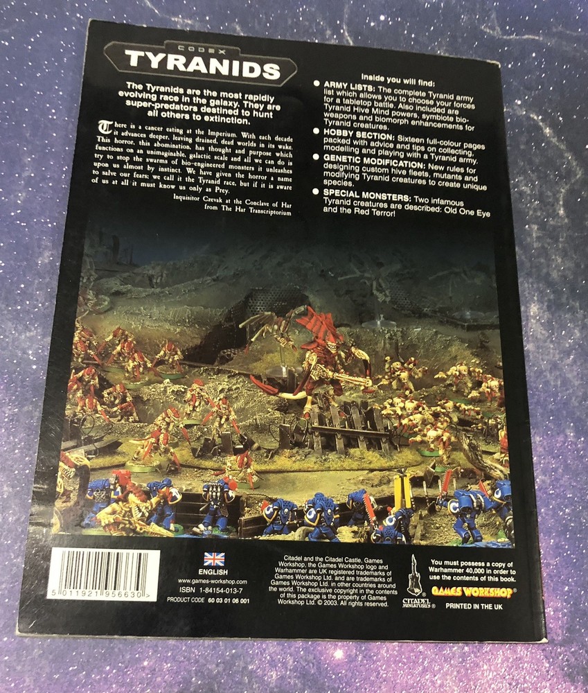 Codex Tyranids Warhammer Games Workshop 40K Book 2003
