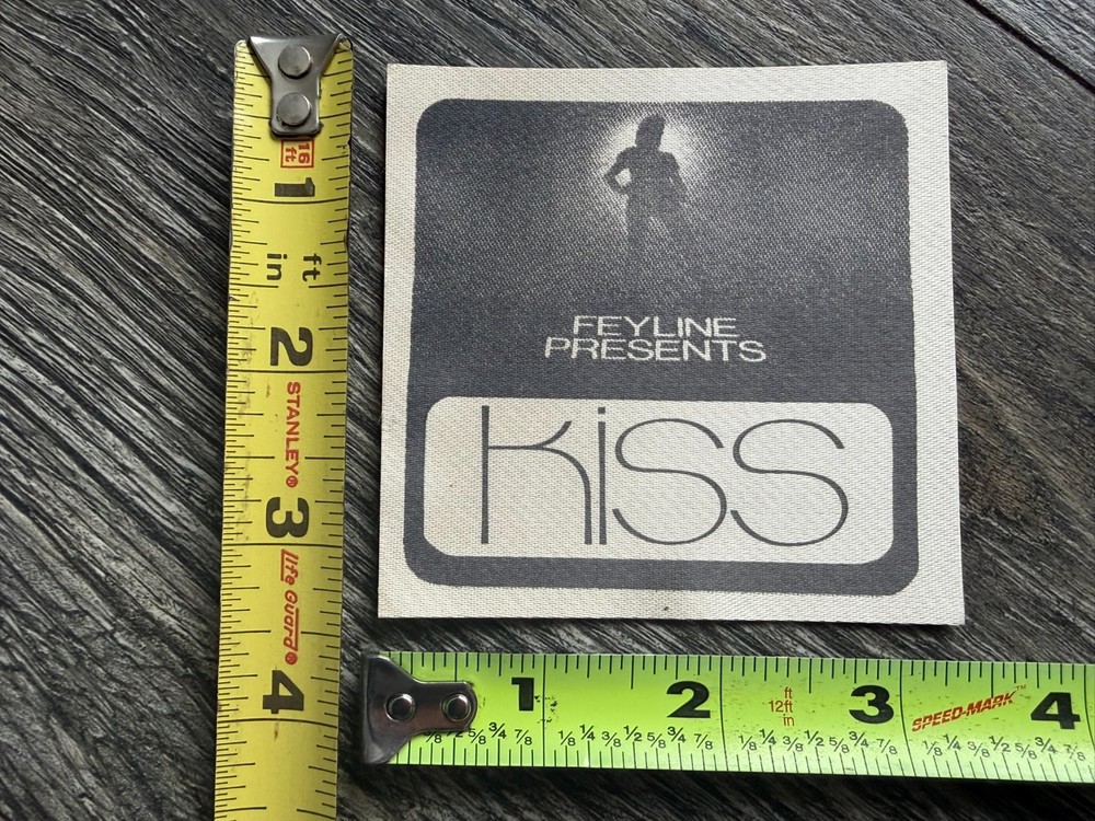 KISS Pass Satin Rock And Roll Over Tour Feyline Black Unused Vintage Kiss Aucoin