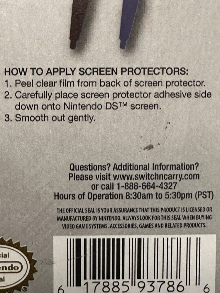 NIP Nintendo DS Lite Clean & Protect Kit Stylus Screen Protector Game Case blue