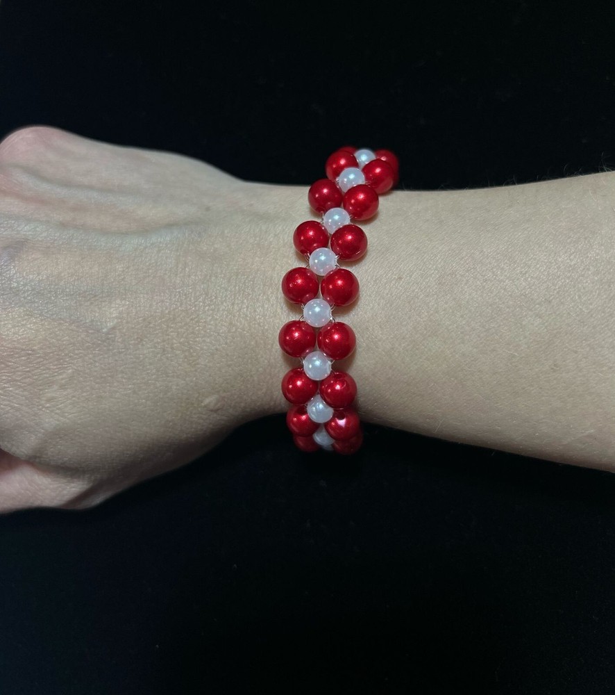 Handmade beautiful unique beaded Elastic bracelet