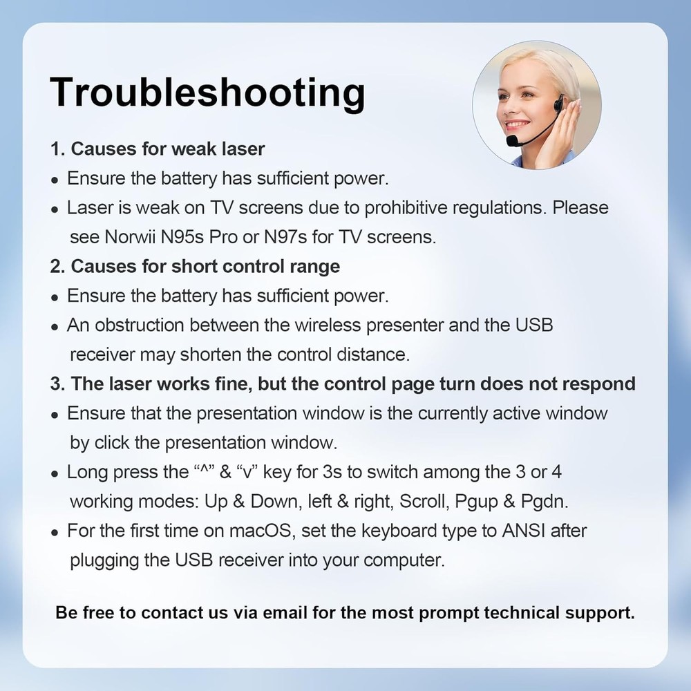 N26 Wireless Presentation Clicker, Presentation Remote, PowerPoint Clicker wi...