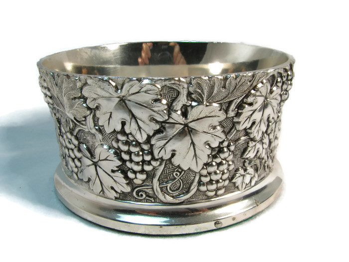 FB Rogers Silver Company Bottle Coaster Strawberry Design Rare w/ Box