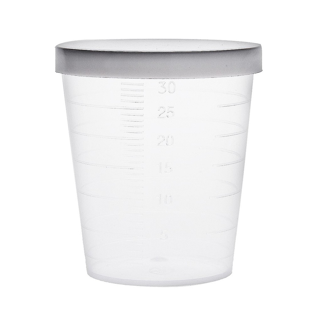 Kitchen Laboratory 30mL Clear Plastic Graduated Measuring Cup w Cap