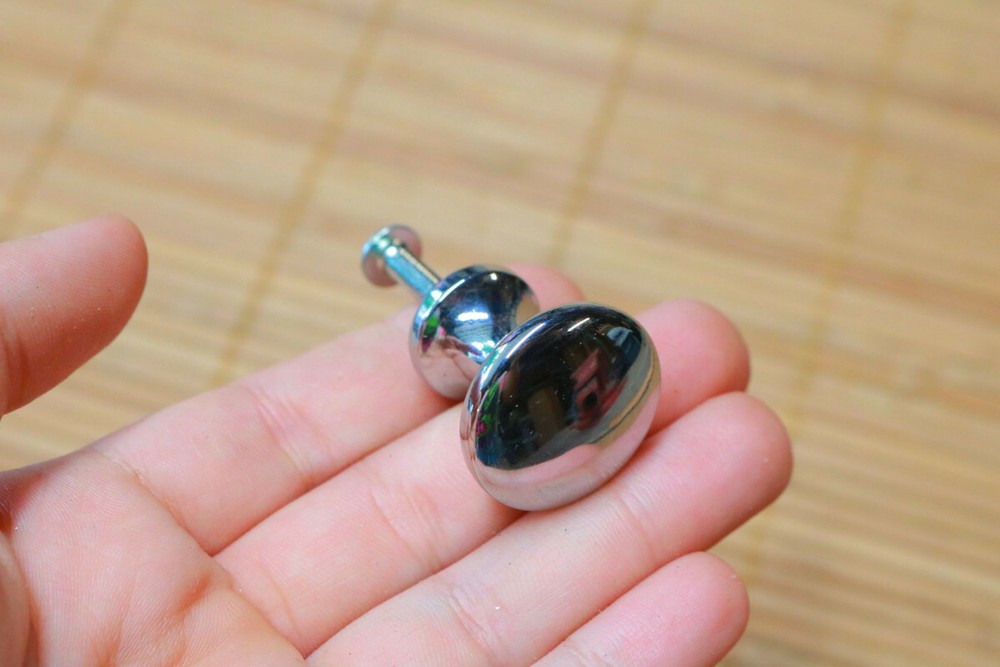 LOT of 40 Slender Chrome Knobs Drawer Pull Classic Simple elegant MG