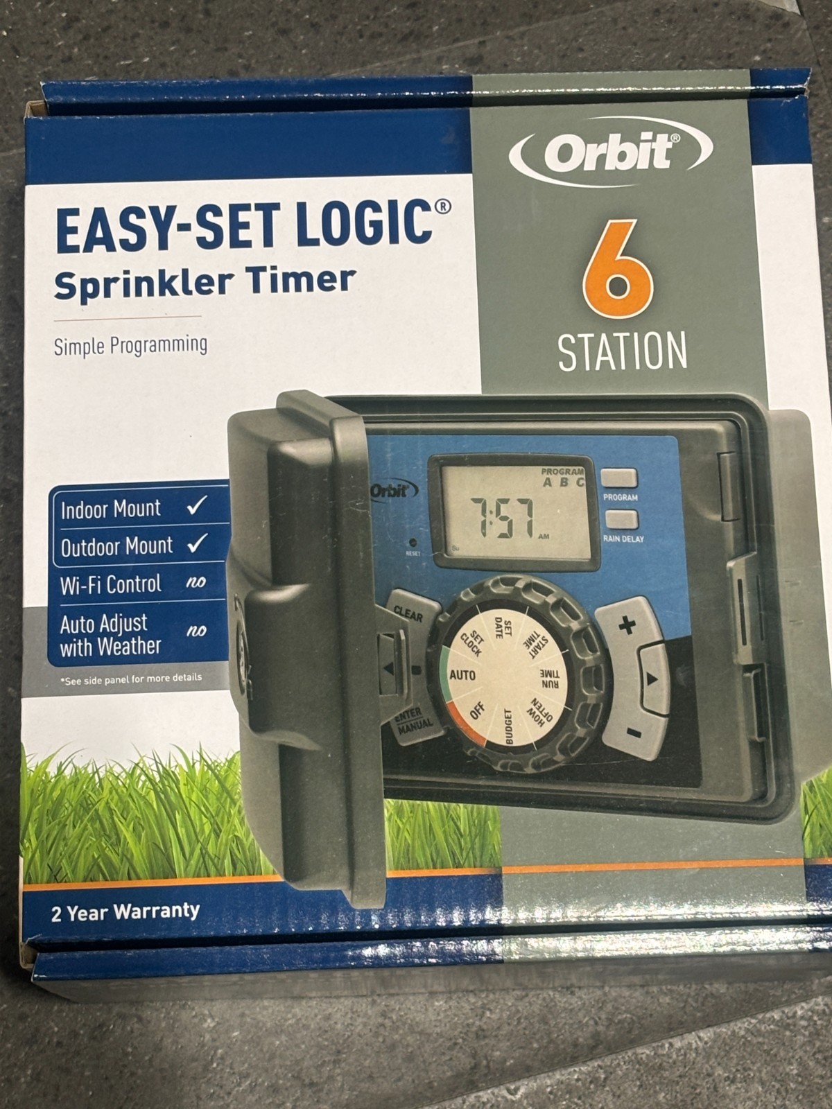 Orbit Easy Set Logic Sprinkler Timer 6 Station 57896 Simple Programming