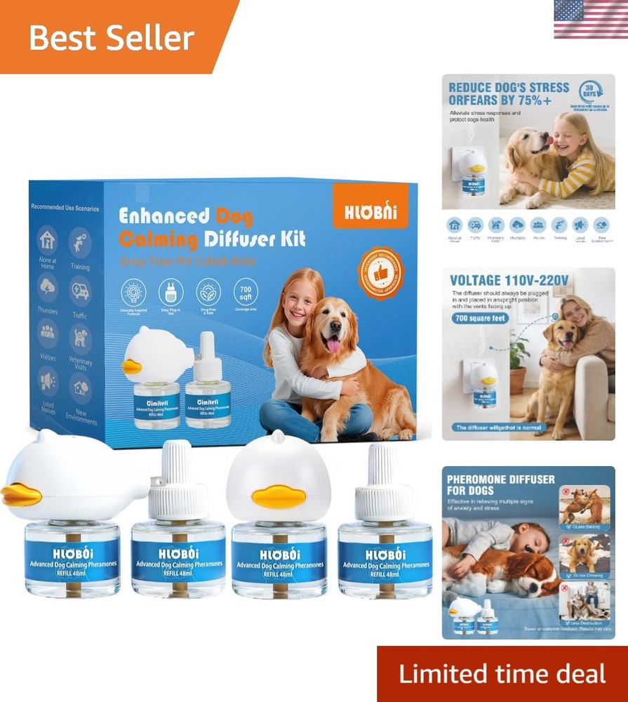 Dual-Pheromone Dog Calming Diffuser - Effective Stress Relief for Pets, 2 Pack