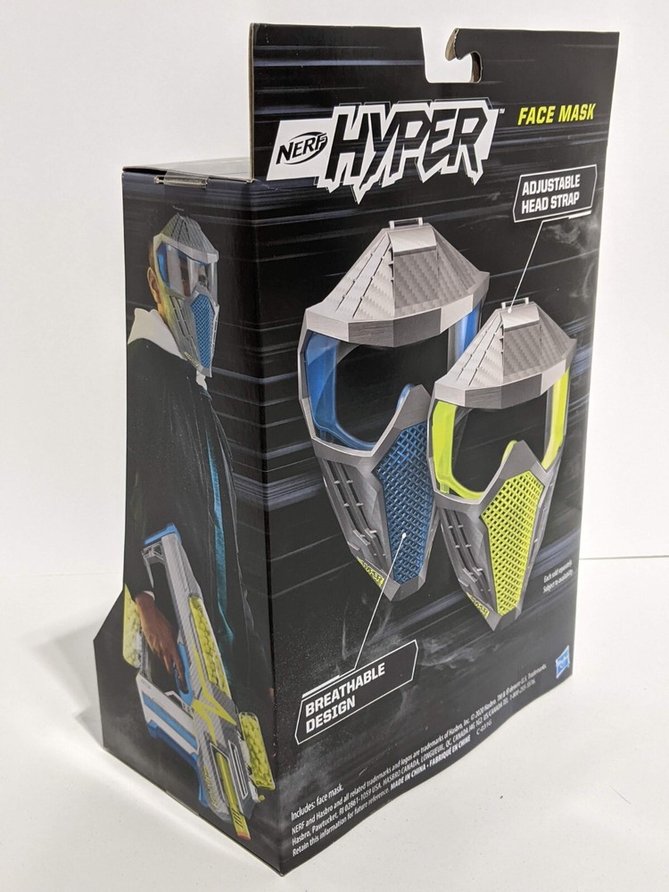 Nerf Hyper Yellow and Gray Face Mask [NEW]