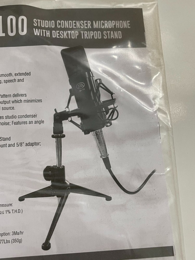 Axcess Ables MX-100 Studio Condenser Microphone Black