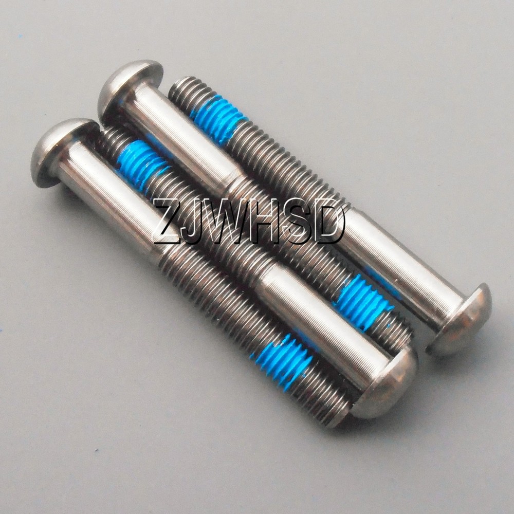 4pcs M5 x 40 Titanium Ti Screw Bolt Allen hex Socket Button head + ThreadLocker