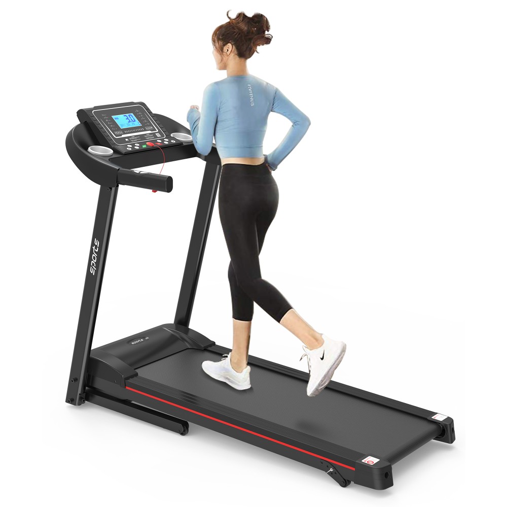 Foldable Incline Treadmill Folding Running Home Workout 5" LCD Screen Bluetooth