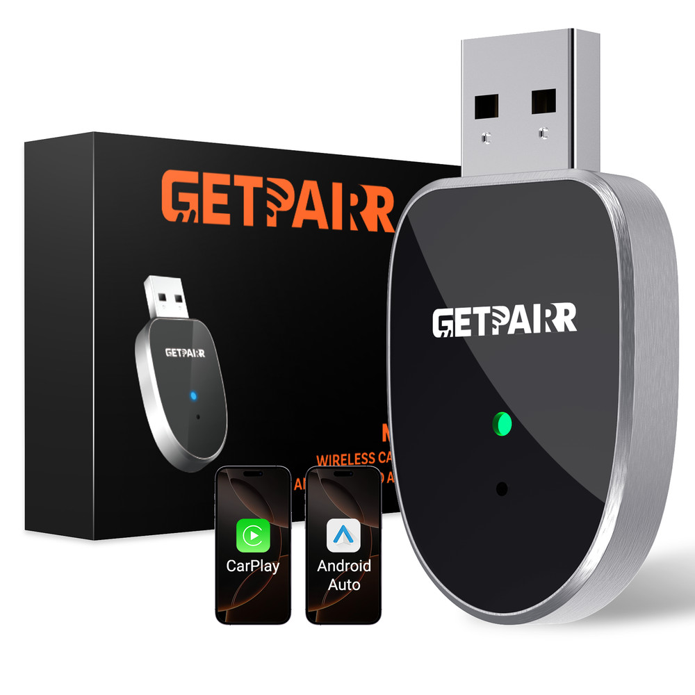 Getpairr USB Auto Wireless CarPlay Adapter For Apple+Android Dongle Plug＆Play