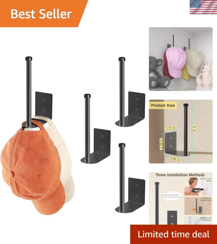 Versatile Hat Holder Storage Organizer 4-Pack - Stylish and Functional